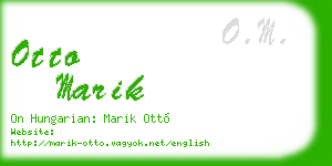 otto marik business card